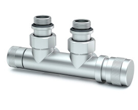 SR Rubinetterie Узел нижнего подключения угловой Tondera 1/2"х3/4"Е Хром матовый (правый)