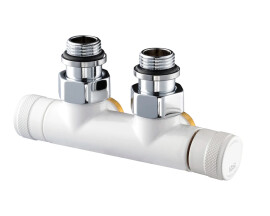 SR Rubinetterie Узел угловой 50 мм, запорный Tondera 1/2"х3/4" Е, цвет белый