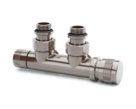 SR Rubinetterie Узел нижнего подключения угловой Tondera 1/2"х3/4"Е Никель матовый (правый)