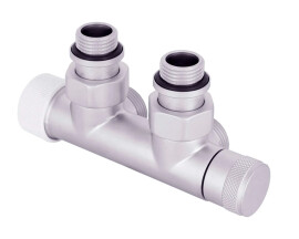 SR Rubinetterie Узел нижнего подключения термостатический угловой Tondera 1/2"х3/4"Е Хром матовый (левый)