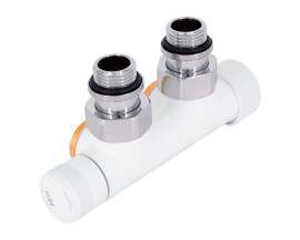 SR Rubinetterie Узел нижнего подключения термостатический угловой Tondera 1/2"х3/4"Е Белый (правый)