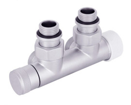 SR Rubinetterie Узел нижнего подключения термостатический угловой Tondera 1/2"х3/4"Е Хром матовый (Правый)