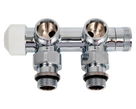 SR Rubinetterie Узел нижнего подключения термостатический угловой Tondera 1/2"х3/4"Е Хром (левый)
