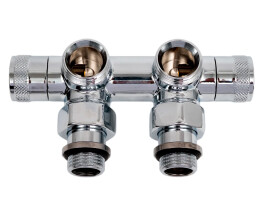 SR Rubinetterie Узел угловой 50 мм, запорный Tondera 1/2"х3/4" Е, цвет хром