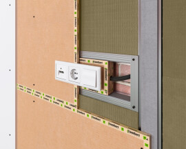 Звукоизоляционный подрозетник 3-секционный SoundGuard P-BOX 3, 290х130х48 мм