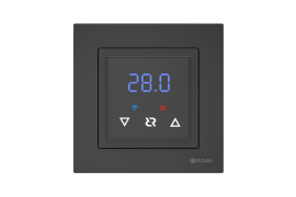 Ridan Терморегулятор Classy c Wi-Fi, с комбинацией датчиков, черный матовый, 16А