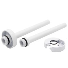 DR Комплект латунных трубок, Ø15x1.0, НР 1/2", круглый отражатель Ø45, белый