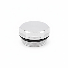 DR Заглушка радиаторная латунная 1/2", хром