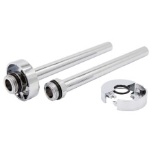 DR Комплект латунных трубок, Ø15x1.0, НР 1/2", круглый отражатель Ø45, хром