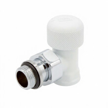 DR Клапан термостатический угловой 1/2"x1/2", белый