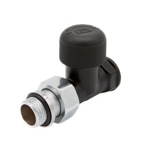 DR Клапан термостатический прямой 1/2"x1/2", черный