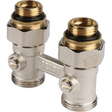 Rehau Блок шаровых кранов с соединительным ниппелем G1/2 x G3/4, прямой