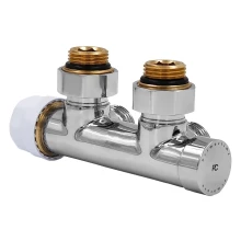 Primoclima Узел нижнего подключения термостатический Thermolink угловой 1/2"х3/4", хром, левый