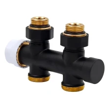 Primoclima Узел нижнего подключения термостатический Thermolink прямой 1/2"х3/4", черный