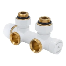 Primoclima Узел нижнего подключения термостатический Thermolink угловой 1/2"х3/4", белый, правый
