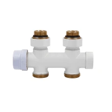 Primoclima Узел нижнего подключения термостатический Thermolink прямой 1/2"х3/4", белый