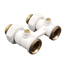 Primoclima Клапан Н-образный для нижнего подключения White прямой, 3/4"x1/2", белый