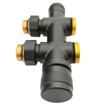 Primoclima Узел нижнего подключения термостатический Lunar прямой 1/2"х3/4"Е, черный матовый