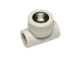 Fusionplast Тройник комбинированный PP-R 32x1/2" ВР серый