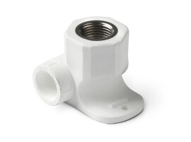 Pro Aqua PP-R Уголок байпасный для смесителя ВР 20x1/2" белый