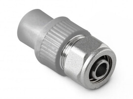 Pro Aqua PP-R Переход на PEX или металлопластиковую трубу 20x16 серый