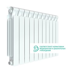 Радиатор биметаллический RIFAR Monolit 500, 11 секций, 2101 Вт