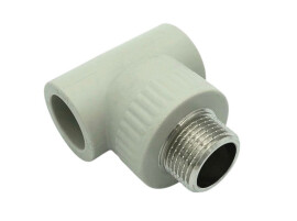 Fusionplast Тройник комбинированный PP-R 20x3/4" НР серый
