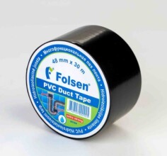 05164 Folsen Лента гидроизоляционная PVC 48 мм x 30 м, черная