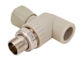 RTP Alpha Вентиль для радиатора PP-R 25х3/4" угловой серый
