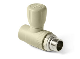Pro Aqua PP-R Шаровой кран для радиатора прямой 25x3/4" серый