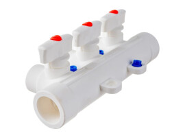 Pro Aqua PP-R Коллектор с 3 выходами 40x20 белый