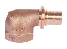 Rehau Угольник-переходник с внутренней резьбой RAUTITAN 20-Rp 3/4" RX+, бронза