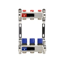 Varmega Коллекторная группа для отопления ВР 1", на 3 контура 3/4" EK, нержавеющая сталь