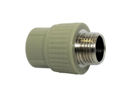 Fusionplast Муфта комбинированная PP-R 32x3/4" НР серая