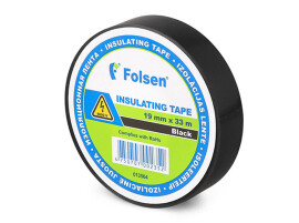 012504 Folsen Изоляционная лента ПВХ 19 мм x 20 м, черная