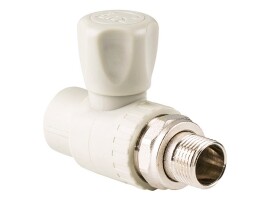 RTP Alpha Кран шаровой для радиатора PP-R 25х3/4" прямой серый