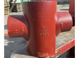 DS-Pipe Крестовина чугунная одноплоскостная SML 150x100x100/88