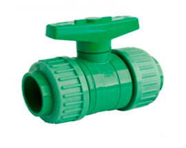 41398 Aquatherm Кран шаровой PP Fusiotherm green pipe 63 мм