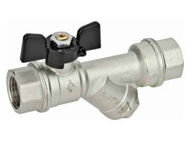 Bugatti Кран шаровой INDIANA арт.737 H-B, PN 20 DN 20, 3/4"-3/4" бабочка