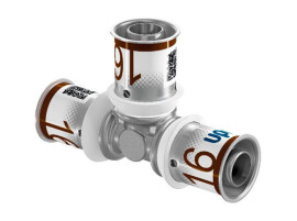 Uponor S-Press PLUS тройник равнопроходной латунный