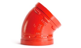 LEDE колено короткое 45° грувлок XGQT011