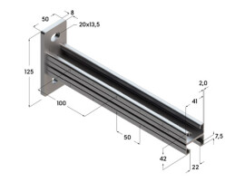 Termoclip Консоль сдвоенная ТСА 41x124Dx2,5-1000