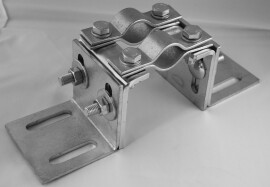 V-Zubber Неподвижная опора с двумя хомутами Dнар 22