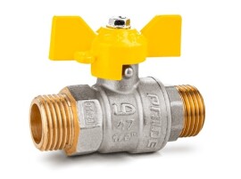 LD Pride 354 GAS Кран шаровой латунный DN20, Н-Н, бабочка