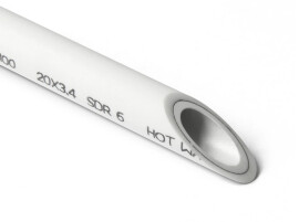 Pro Aqua PP-R DUO Труба армированная в центре SDR 6 PN25 20x3,4 мм, 2 м, белая