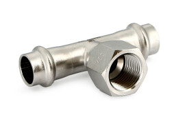 Uni-Fitt Тройник пресс-В нержавеющий 42x1.1/4"x42