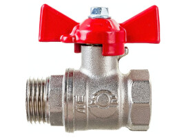 Valfex OPTIMA Кран шаровой никелированный Н-В DN15, 1/2" бабочка