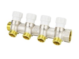 VARMEGA VM147 Коллектор с запорными клапанами, никель
