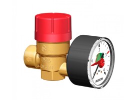 Flamco Клапан предохранительный с манометром Prescomano