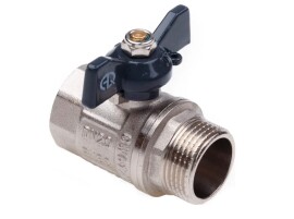 AQUALINK Кран шаровой В-Н PN 40, DN 25, 1" бабочка